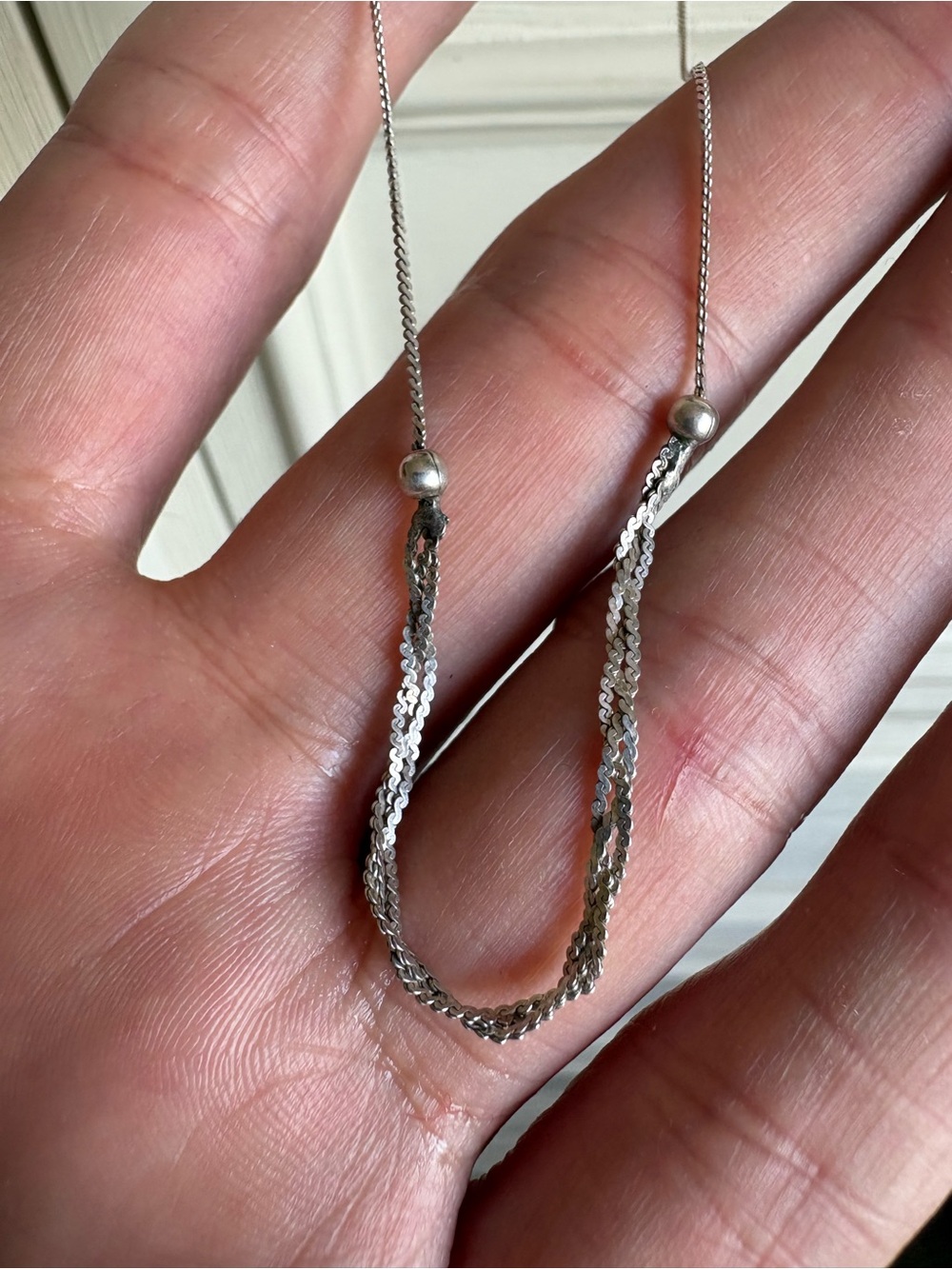 925 italy sterling silver necklaceTwisted Rope chain women 16"